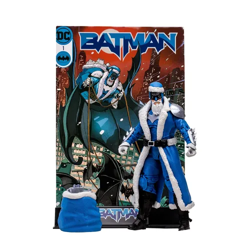 Vista 8 de DC Multiverse Batman Santa (Blue) Gold Label 7in Action Figure McFarlane Toys