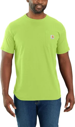 Vista 6 de Carhartt Para Hombre 104616 Force® Ajuste Relajado Peso Medio Manga Corta con Bolsillo Aventurine