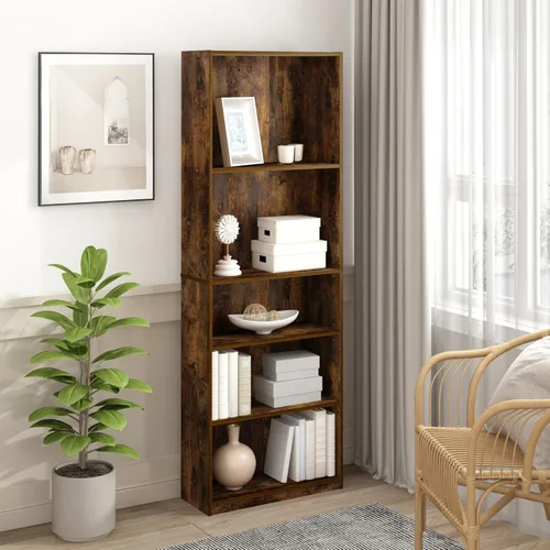 Vista 21 de Furinno Estantería básica para libros, moderna de 3 niveles, estantería con estantes abiertos, 9.3 x 21.8 x 39.5 pulgadas, para sala de estar Roble
