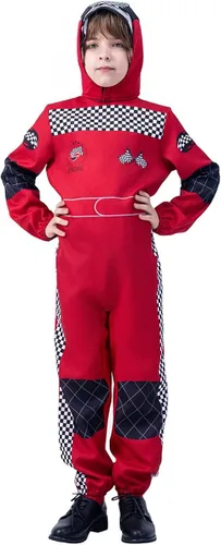 Vista 5 de KalcyKizz Disfraz de corredor para niños, rojo