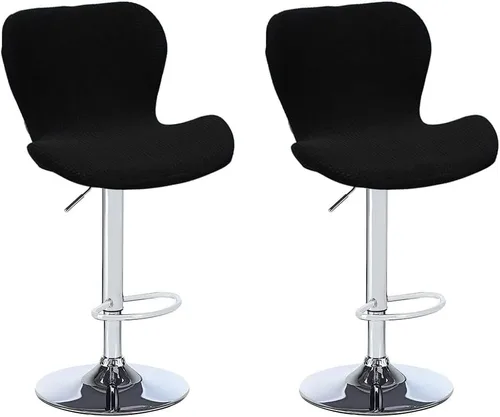 Vista 20 de Juego de 2 fundas para sillas de bar de altura de mostrador, fundas elásticas para taburetes de bar giratorios de jacquard, fundas protectoras