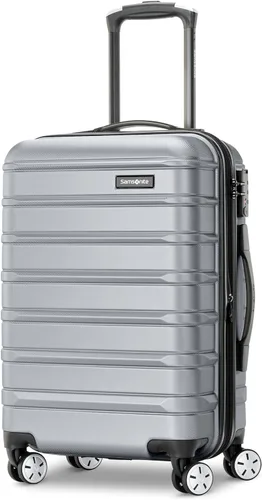 Vista 2 de Samsonite Omni 2 Hardside, Plateado (Arctic Silver), Juego de 2 piezas (equipaje de mano/grande), Omni 2 Equipaje rígido expandible con ruedas