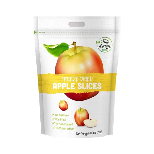 Vista 4 de Big Green Organic Food - Manzana liofilizada, aperitivo saludable, sabor natural (3)