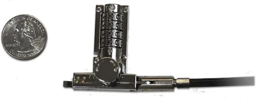 Vista 6 de Noble Locks TZ03TC - Cerradura combinada de cuña ultra compacta de 4 dígitos para portátiles Dell Latitude