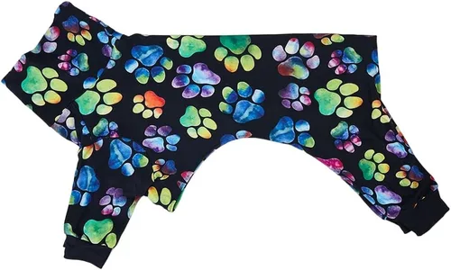 Vista 2 de Cnkwei Pijamas para Perro Mediano y Grande con Estampado de Pata de Galgo Pijamas Mono Enterizo