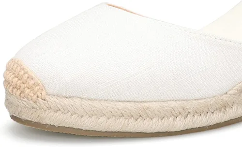 Vista 6 de Womens Platform Wedges Espadrilles, 3" Wedge, Soft Ankle-Tie Strap, Closed Toe, Classic Summer Sandals