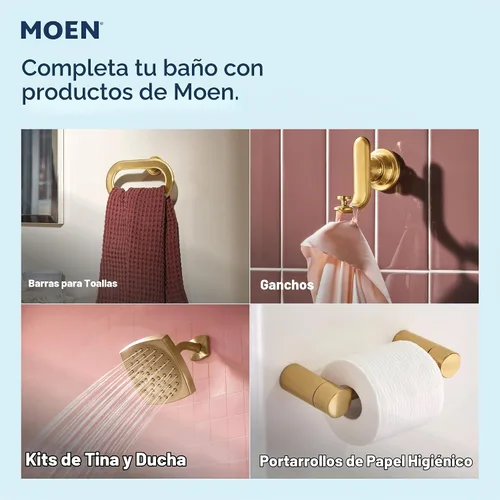 Vista 9 de [Usado] Moen Verso Oro Cepillado - Cabezal de ducha con rociador de ocho funciones Eco Performance de 7 pulgadas de ancho y ducha de mano