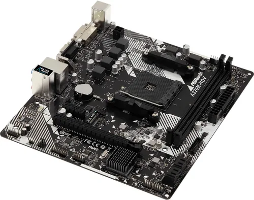 Vista 3 de ASRock AMD Ryzen AM4 compatible con chip A320 MicroATX placa base A320M-HDV R4.0