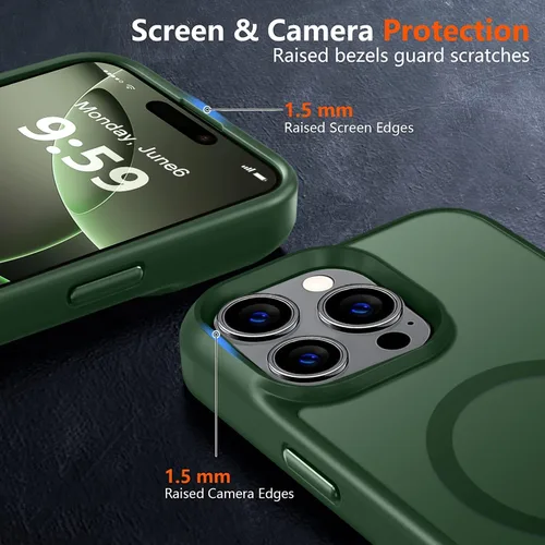Vista 418 de MOCCA - Funda magnética resistente para iPhone XR de 6.1 pulgadas, compatible con MagSafe, funda con protección contra caídas de grado militar