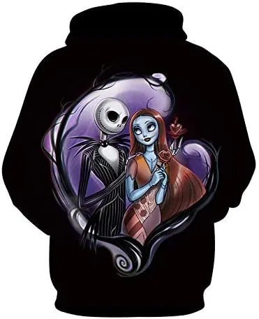 Vista 2 de Jack Sally - Sudadera con capucha para cosplay de Navidad, disfraz de Navidad, chaqueta unisex