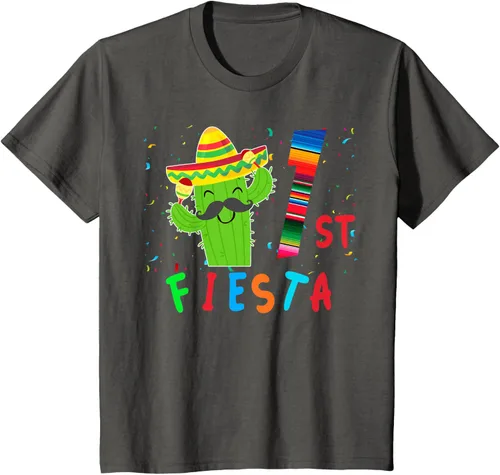 Vista 80 de Camiseta mexicana para fiesta temática de cumpleaños a juego, Negro, S