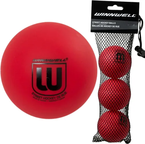 Vista 9 de Winnwell Pelotas deportivas de hockey callejero – Pelotas para interiores y exteriores con bolsa de almacenamiento – Ideal para juegos de hockey