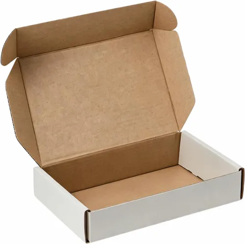 Vista 27 de Juego de 2 cajas de envío de 9 x 6 x 2 pulgadas, cajas de cartón corrugado blanco para publicidad