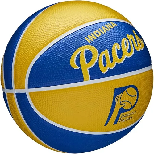 Vista 2 de Wilson NBA Team Retro Mini Balones de Baloncesto - Tamaño Mini - 3" Indiana Pacers