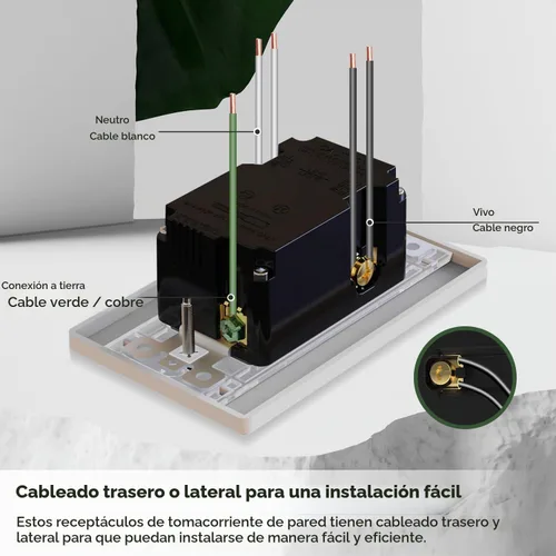 Vista 6 de Micmi Toma de pared USB C, 30 W, 6.0 amperios, 3 puertos USB C, 15 A, receptáculo resistente a manipulaciones con puertos dobles tipo C y A