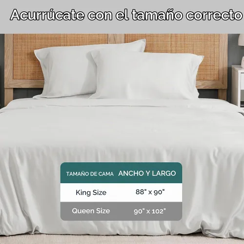 Vista 6 de Juego de funda de edredón - Funda de edredón 100% viscosa derivada de bambú, tamaño King, 3 piezas de funda de edredón refrescante de lujo
