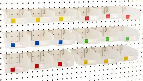 Vista 13 de Papeleras de Pegboard – tamaños 3.5", 5", o 7