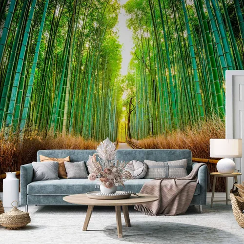 Vista 35 de artgeist Mural de pared premium Bosque púrpura, 79 x 55 pulgadas, papel tapiz no tejido, decoración de pared de vellón, impresión fotográfica