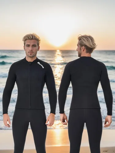 Vista 6 de Owntop Camisetas de neopreno Mujeres y hombres Manga larga de neopreno de 0.079 in Flexible y cómodo Cremallera frontal YKK Surfing Buceo