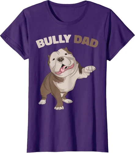Vista 73 de American Bully Dad Dog Owner Father Funny Men T-Shirt Asphalt Grey