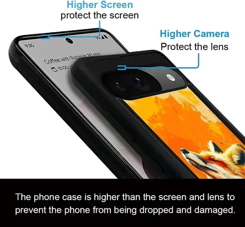 Vista 927 de Compatible con Google Pixel 4A 5G Mobile Case Creative Acrylic Panel trasero Silicona Protección Grip especialmente diseñado para Google Pixel 4A 5G