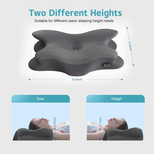 Vista 6 de Almohada cervical 2 en 1 para dormir con tracción térmica