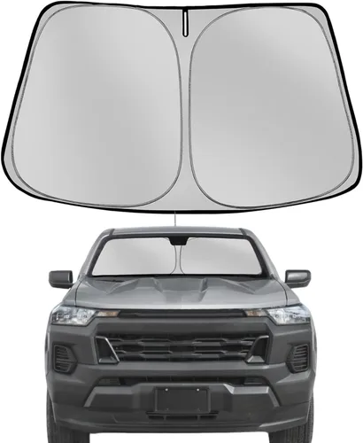 Vista 32 de [Usado] Parasol para parabrisas Che-vrolet/Chevy Silverado 1999-2006 plegable para ventana delantera de automóvil, bloquea los rayos UV y el calor