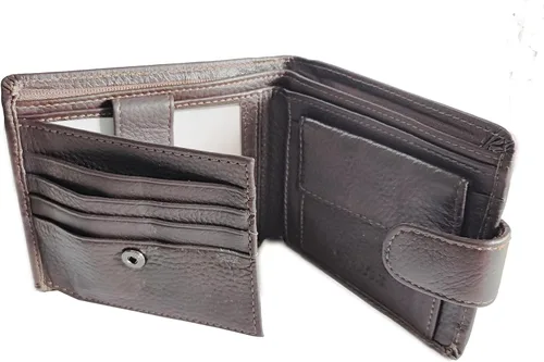 Vista 36 de Hombres Cool Eagle Wolf Caballo Totem Cuero Vaca Vertical Cartera Cremallera Multi-tarjeta Titular, Tótem de caballo, Minimalista