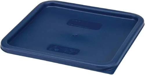 Vista 4 de Cambro SFC12453, tapa CamSquares para contenedores de almacenamiento de alimentos de 12, 18 y 22 qt, polietileno, azul medianoche, NSF