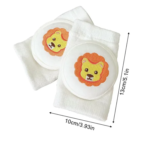 Vista 7 de Rodillera para bebé, rodillera antideslizante para gatear, protectores de rodilla elásticos ajustables para niños, rodillera de algodón suave