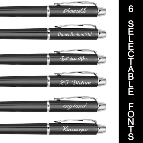 Vista 3 de Bolígrafos personalizados, bolígrafo y estuche grabados personalizados, regalos personalizados para padre, jefe, oficina, cumpleaños y graduación
