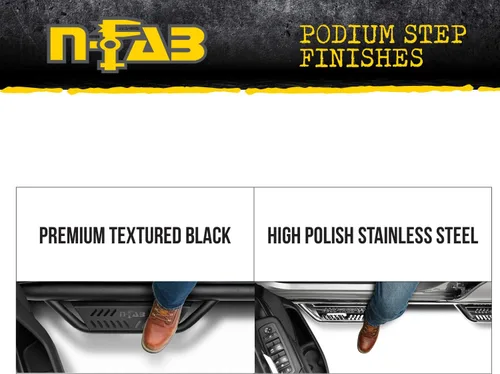 Vista 6 de RealTruck Podium LG Steps para Toyota Tacoma Longitud de Cabina, Acero Inoxidable, Negro Texturizado HPT1580CC-TX Compatible con Toyota Tacoma