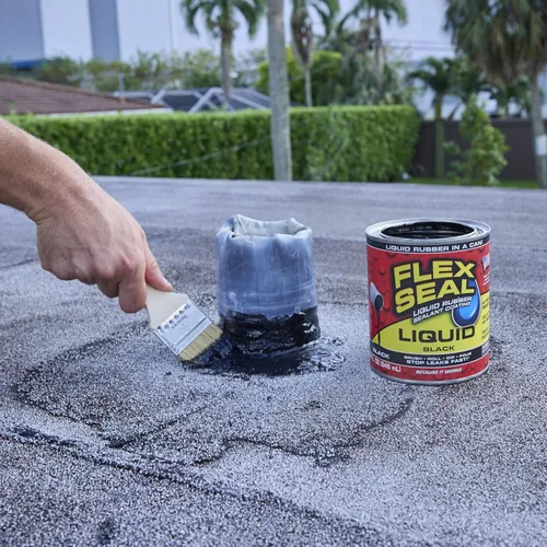 Vista 4 de Líquido de sellado Flex Seal grande, 16 oz, negro, LFSBLKR16