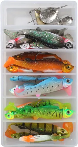 Vista 2 de Northland Tackle Mimic Minnow Gamefish - Juego de señuelos de pesca de caza, varios tamaños y colores para lucioperca, lucio
