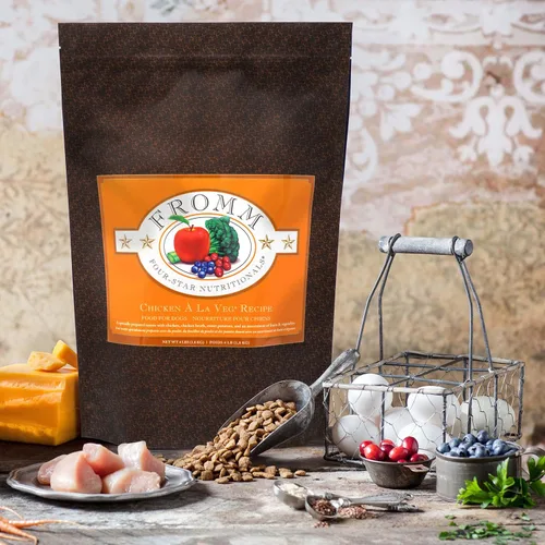 Vista 7 de Fromm Four-Star Nutritionals Chicken A La Veg, alimento para perros seco premium - Receta de pollo - 4 libras