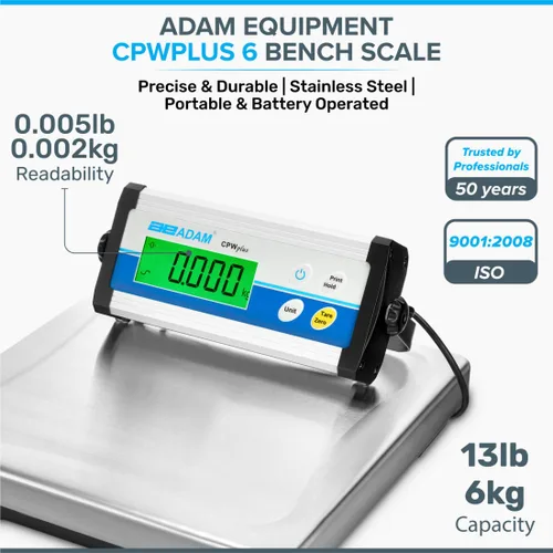 Vista 2 de Adam Equipment, balanza para mostrador CPWplus, Acero, 1