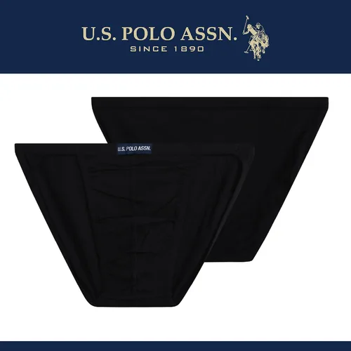 Vista 3 de U.S. POLO ASSN. Calzoncillos de bikini para hombre, paquete de 6 unidades Cuerda negra