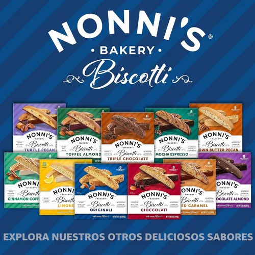 Vista 7 de Nonni's Galletas de nuez y tortuga, galletas gourmet, envueltas individualmente, 8