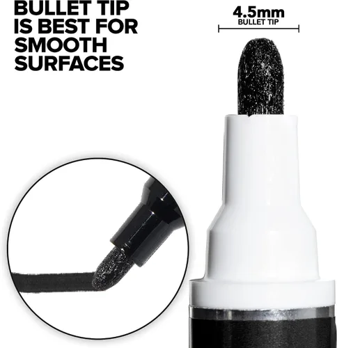 Vista 2 de Krink K-42 - Rotulador de pintura negra, vibrante y opaco para cualquier superficie, marcador permanente con pintura a base de alcohol