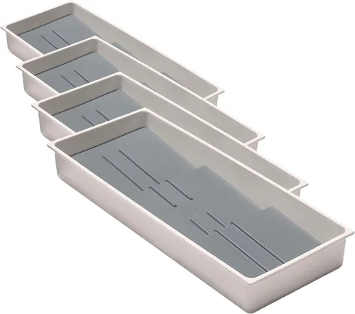 Vista 6 de OXO Cajón Good Grips, organizador grande de herramientas de cocina expandible, color blanco