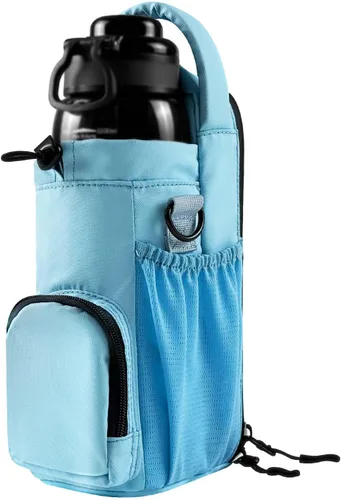 Vista 8 de Bolsa magnética de gimnasio para hombres y mujeres, soporte magnético para botella de agua para gimnasio, bolsa de gimnasio pequeña, regalos de Negro