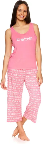 Vista 2 de bebe Conjunto de pijama para mujer, camiseta de manga corta y pijama capri para descansar