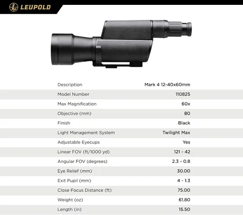 Vista 5 de Leupold Mark 4 20-2.362x3.150 in - Alcance de detección