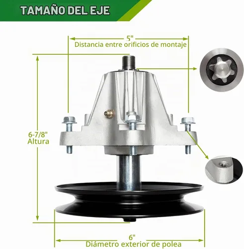 Vista 2 de 04822B Conjunto de husillo para Cub Cadet RZT 42 L42 S42 LTX1040 LTX1042