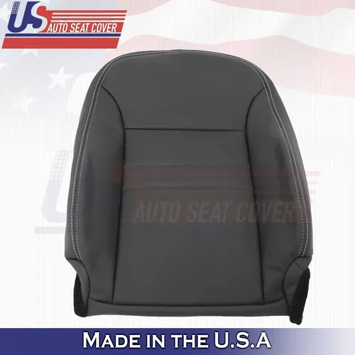 Vista 4 de 2011 2012 compatible con Dodge Charger SXT Front Driver Top & Bottom Cubiertas de cuero negro