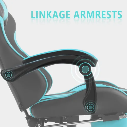 Vista 7 de Silla ergonómica de juego Miami Blue para adultos y adolescentes