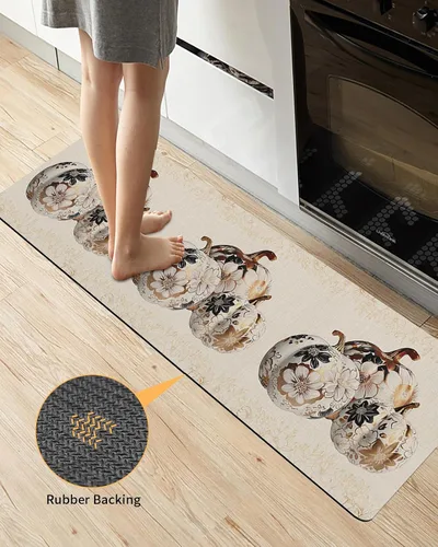 Vista 3 de Tapete europeo de lujo dorado para bañera, antideslizante, de secado rápido y absorbente, tierra de diatomeas, fregadero, dormitorio, cocina