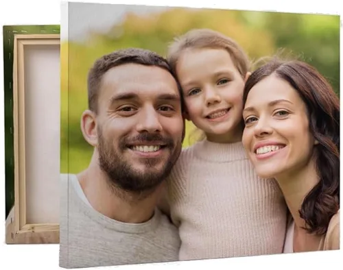 Vista 9 de Impresiones en lienzo personalizadas con tus fotos, impresiones artísticas personalizadas de fotos a lienzo para fotos de familiares, bodas Sin marco