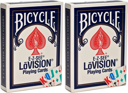 Vista 2 de Bicycle E-Z See/Lo- Vision Baraja de cartas