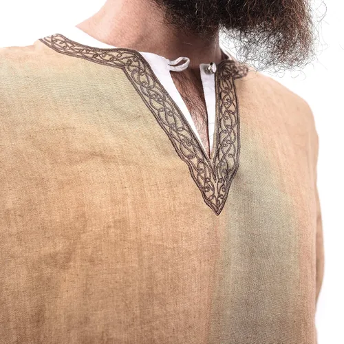 Vista 8 de Norse Tradesman Medieval Tunic - 350 GSM Linen Fabric - Premium Quality Viking Reenactment Attire